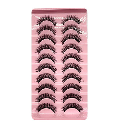 2/10 Pairs 3D Mink Russian Strip False Eyelashes – Dramatic Fake Lash Extensions for Makeup