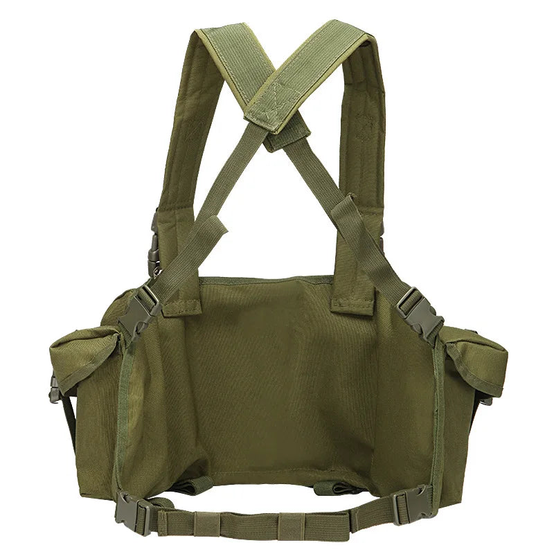 Tactical MOLLE Vest | Quick Release Hunting & CS Training Chest Vest with AK Belly Pockets