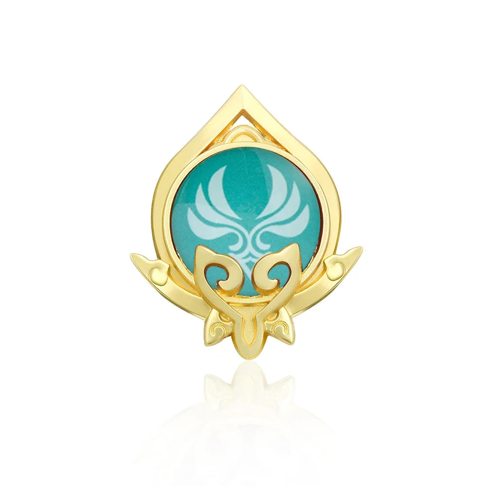 Genshin Impact Sumeru Vision Pins - Anime Character Element Badge Lapel Brooch Collectible Accessories
