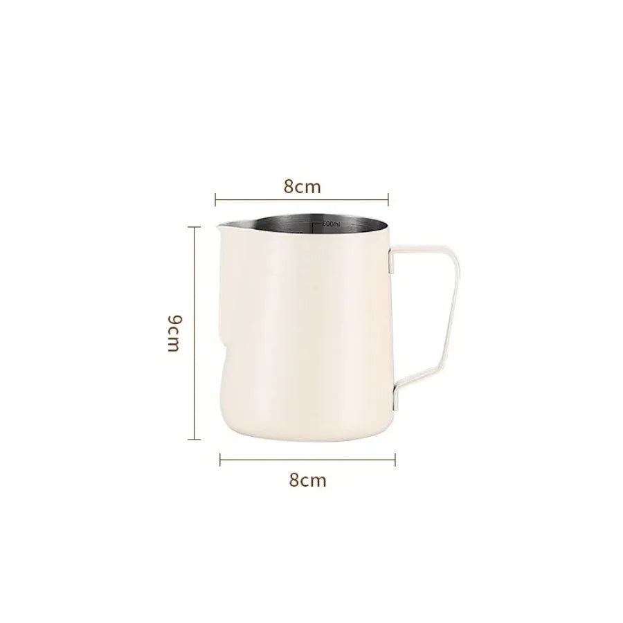 350/600ML Stainless Steel Coffee Milk Frothing Pitcher – Precise Scale Latte Jug for Barista & Professional Cafe Use