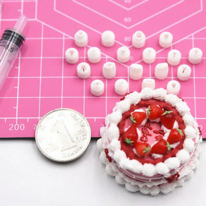 19pcs Mini Nozzle Set - Pottery Clay & Dessert Food Toy Piping Tips, Milk Cream & DIY Miniature Cake Tools
