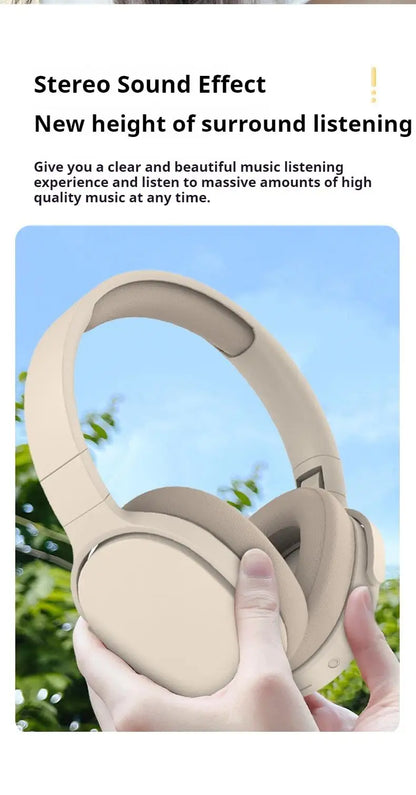 #P2961 Wireless Bluetooth 5.3 Headphones – Over-Ear HiFi Stereo Sports Earphones with TF/AUX Music Player & HD Mic
