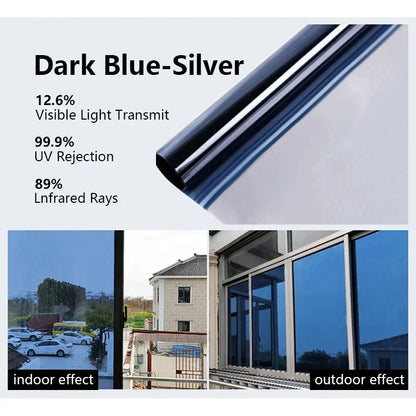 40-90CM Window Privacy Tint Film – Anti-Glare One-Way Mirror UV Vinyl Screen for Home