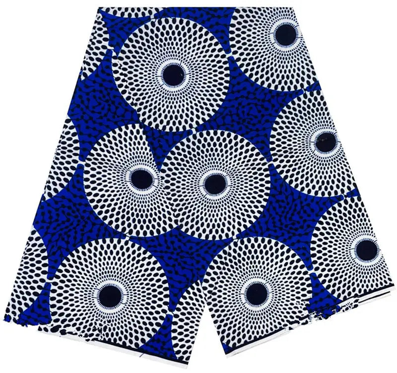 Cotton Batik Ankara Fabric - 100% African Wax Print Bronzing Golden Fabric 6 Yards for Dresses & Crafts