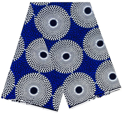 Cotton Batik Ankara Fabric - 100% African Wax Print Bronzing Golden Fabric 6 Yards for Dresses & Crafts