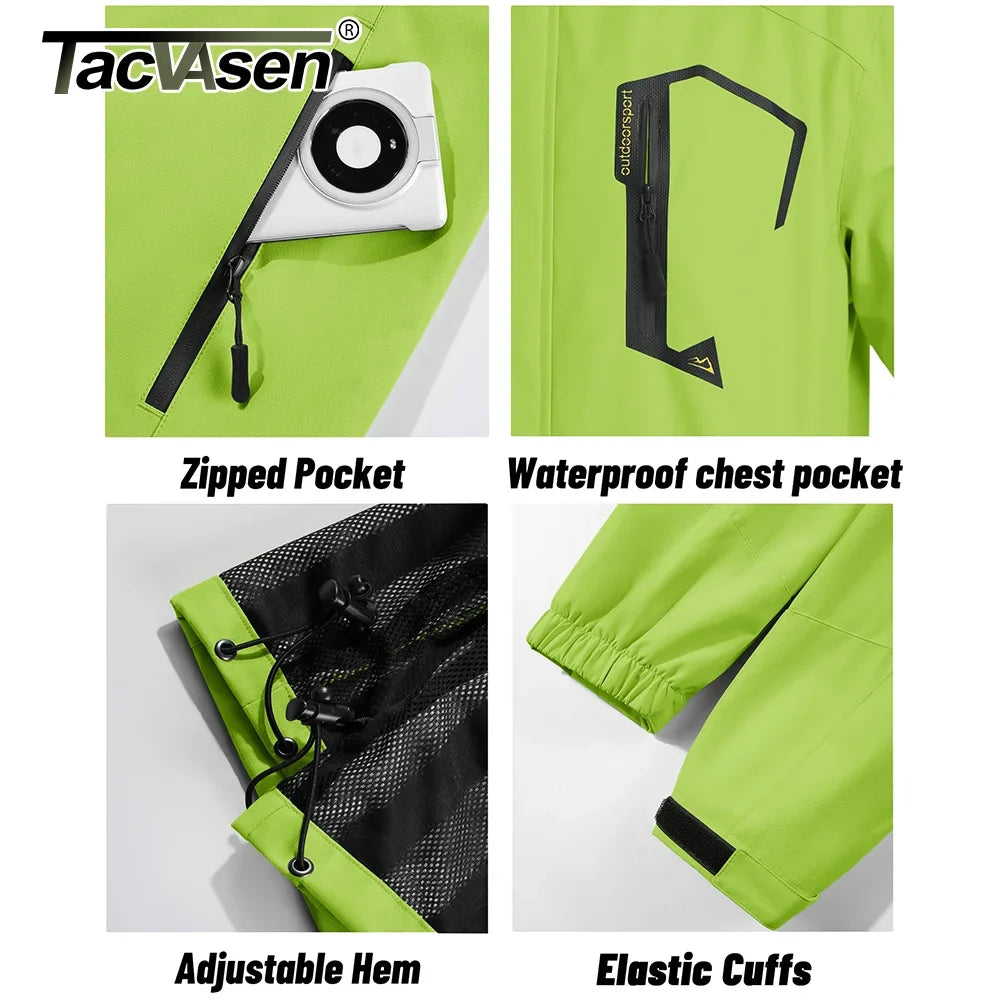 Men’s Lightweight Rain Jacket - Mesh Lined Waterproof Windbreaker for Spring, Autumn, Hiking and Fishing