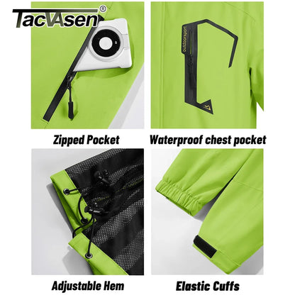 Men’s Lightweight Rain Jacket - Mesh Lined Waterproof Windbreaker for Spring, Autumn, Hiking and Fishing