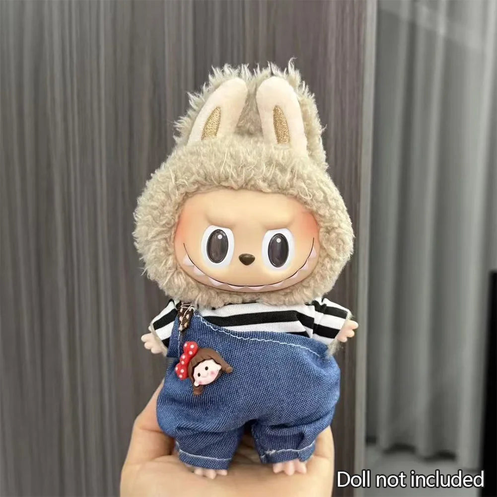 Mini Plush Doll Clothes Set – Kpop EXO Labubu V1 V2 Idol Doll Pit Strip Climbing Suit & Accessories, Clothing Gift