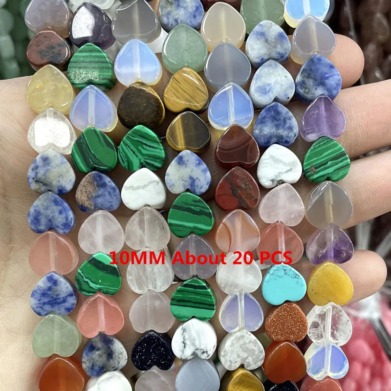 Natural Gemstone Beads - Agate Quartz Turquoise Faceted Rondelle Spacer Beads for DIY Jewelry Making & Bracelets