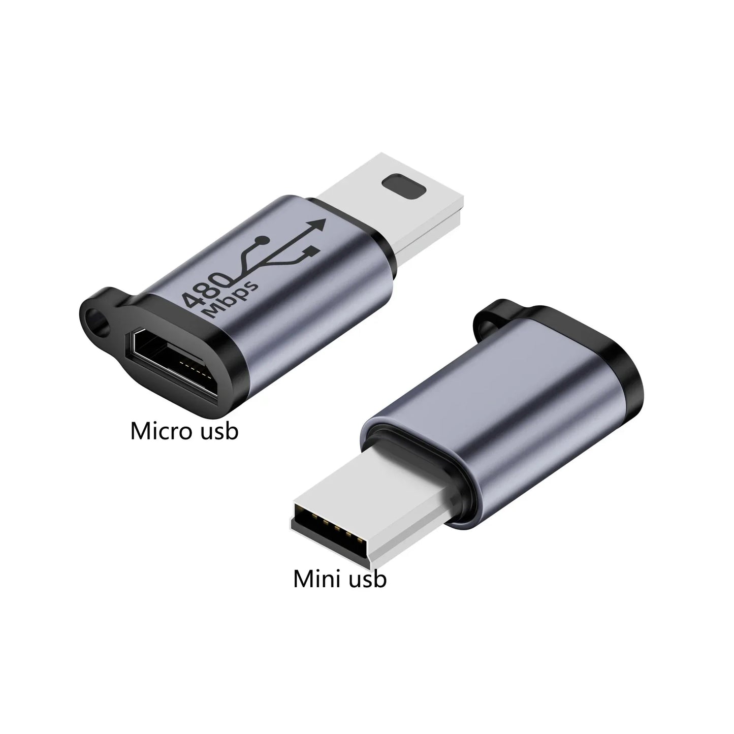 Multi Connector Adapter - Type C Female to Mini USB, Micro USB & iOS Conversion Adapter for Universal Device Compatibility