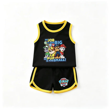 PAW Patrol Kids Sports Training Set - Breathable Mesh Sleeveless Soccer & Basketball 2-Piece Outfit