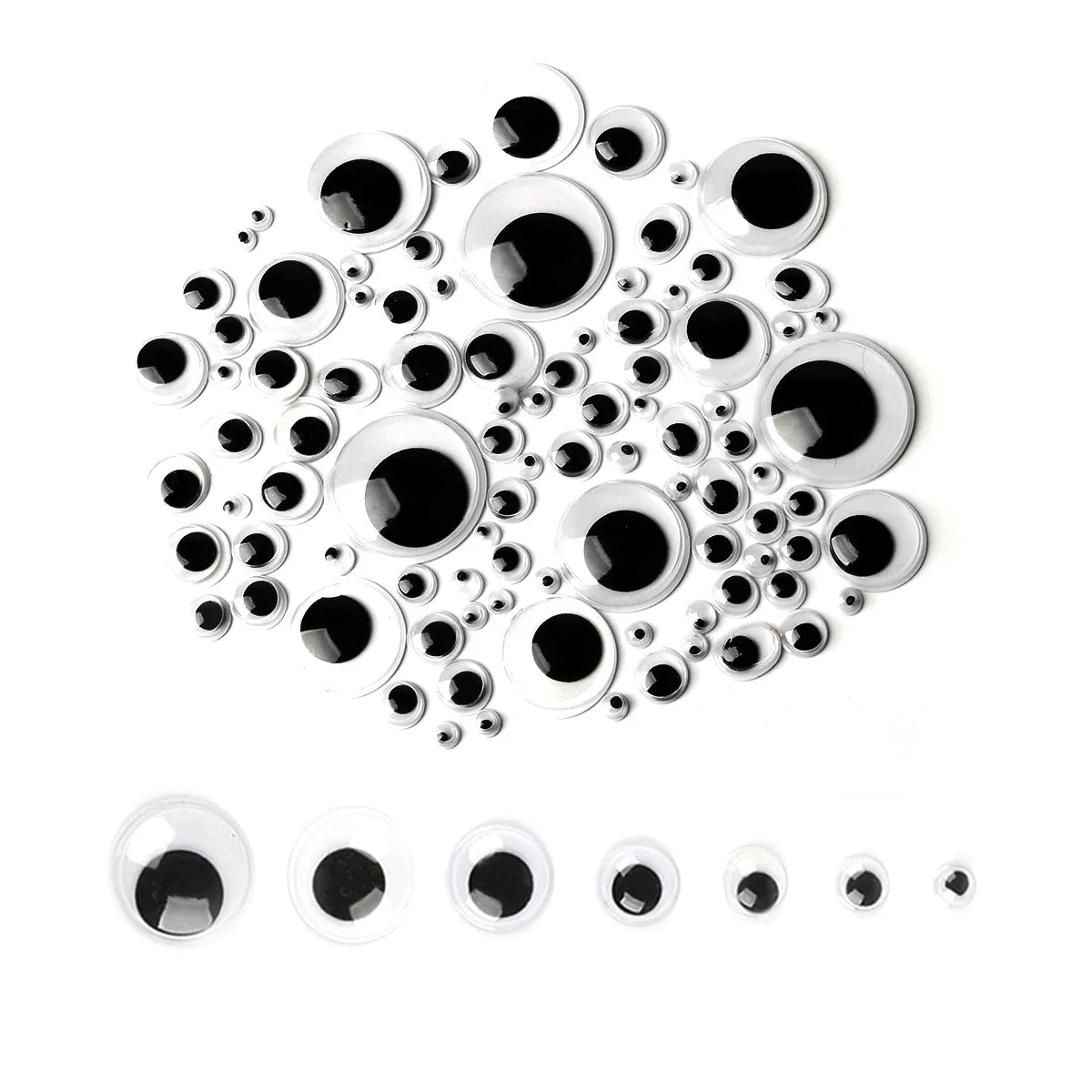 Self-Adhesive Googly Wiggle Eyes - 100/200/550PCS DIY Craft Scrapbooking Doll Toy Accessories