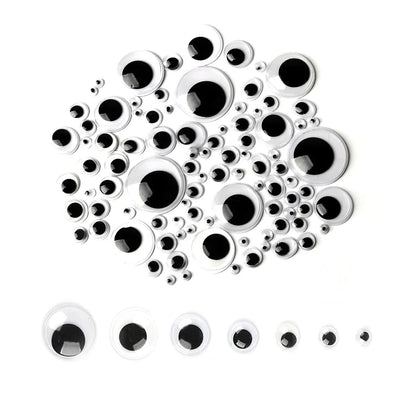Self-Adhesive Googly Wiggle Eyes - 100/200/550PCS DIY Craft Scrapbooking Doll Toy Accessories