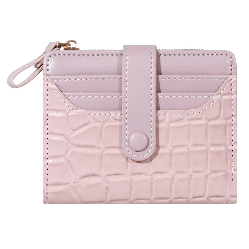 Elegant Women’s Multi-Card Wallet – Casual PU Leather Double Zip Clutch with Crocodile Texture and Stylish Storage