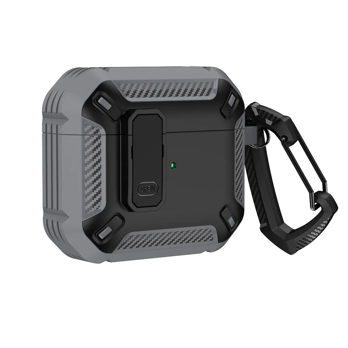 Carbon Fiber AirPods Case for Pro 1/2 & AirPods 3 – Shockproof Headset Cover with Switch Design for Men