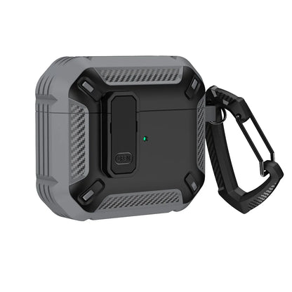 Carbon Fiber AirPods Case for Pro 1/2 & AirPods 3 – Shockproof Headset Cover with Switch Design for Men