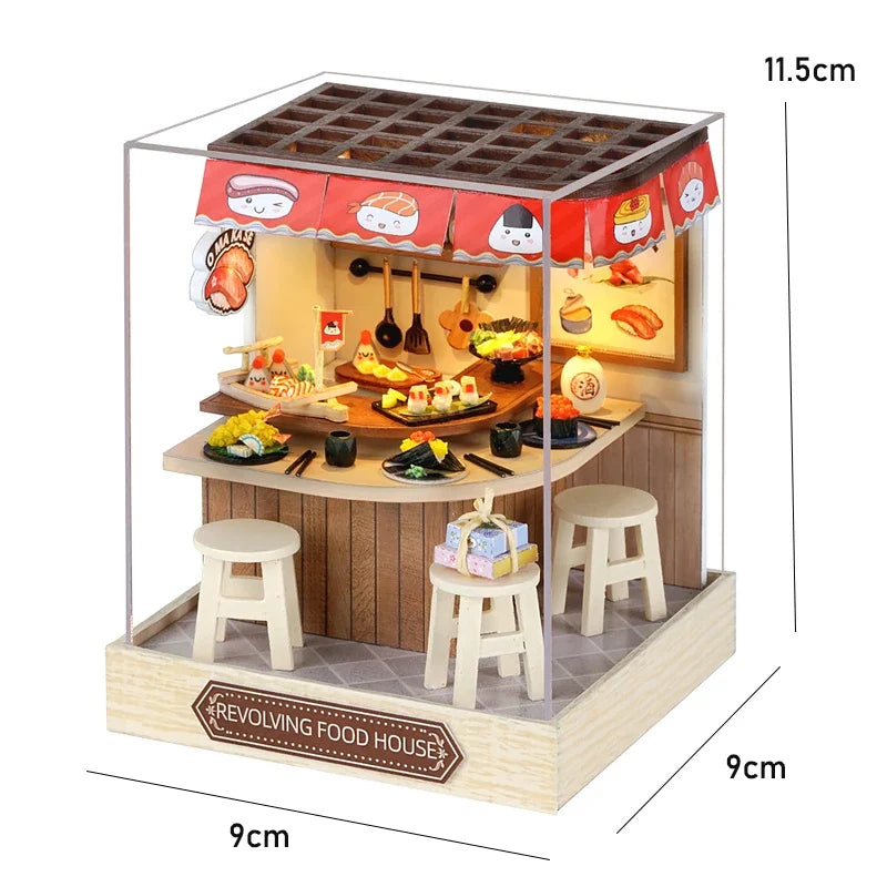 DIY Mini Dollhouse Kit - Handmade 3D Flower House Puzzle Model with Furniture Home Decor Gift