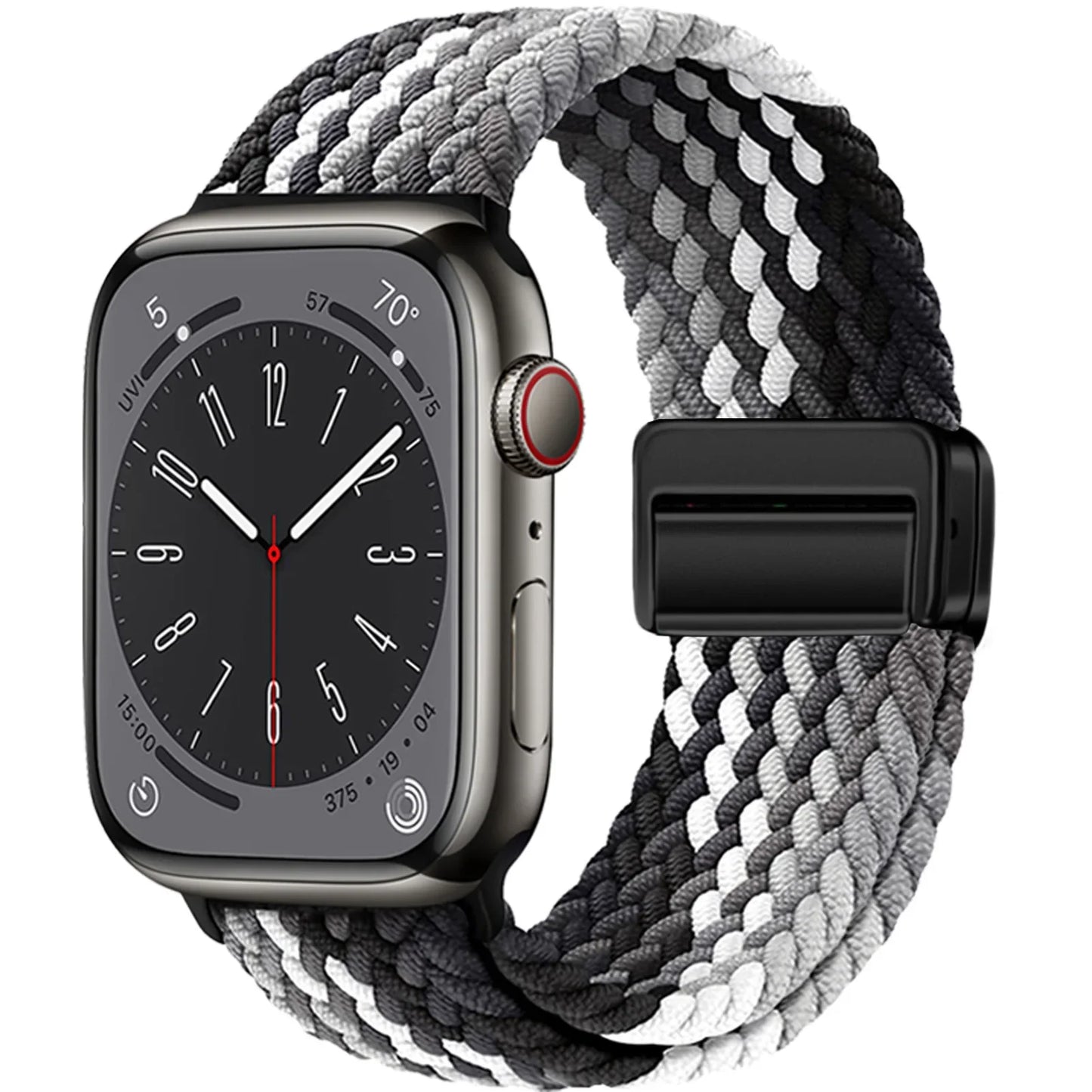 Braided Magnetic Strap for Apple Watch — Compatible with 38mm, 40mm, 41mm, 44mm, 45mm, 49mm Series SE, 7, 6, 8, 9, 10 & Ultra2