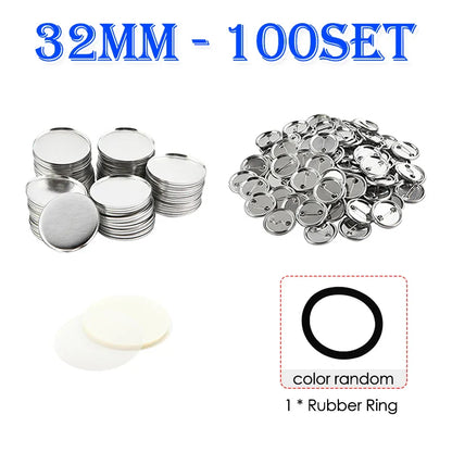 25/32/37/44/58/75mm Badge Maker Molds - DIY Button Press Machine, Interchangeable Die Mould for Round Badge Punching