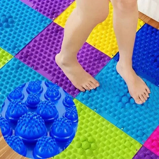 Reflexology Foot Massage Spike Mat — Yoga Cushion Pad for Anti-Stress, Blood Circulation & Toe Pressure Therapy