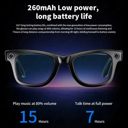 2025 Smart Glasses with HD 800W Camera – AI Translation, Video Recording, Bluetooth Calls & Voice Assistant Outdoor Sport Sunglasses
