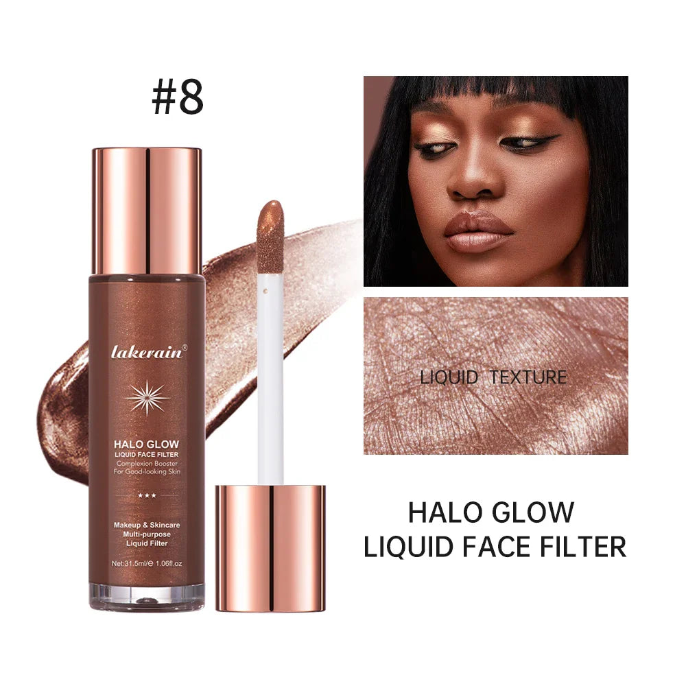 Lakerain Halo Glow Liquid Highlighter – Complexion Booster with Hyaluronic Acid for Radiant Skin
