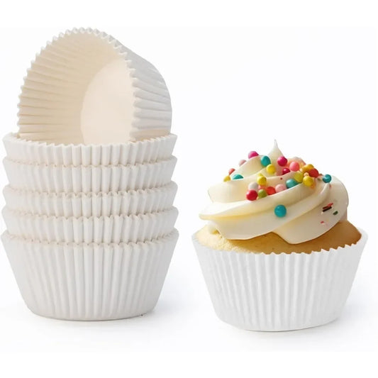 100 Count Food Grade Non-Stick Baking Cups, Greaseproof Cupcake Liners for Desserts & Microwave Use