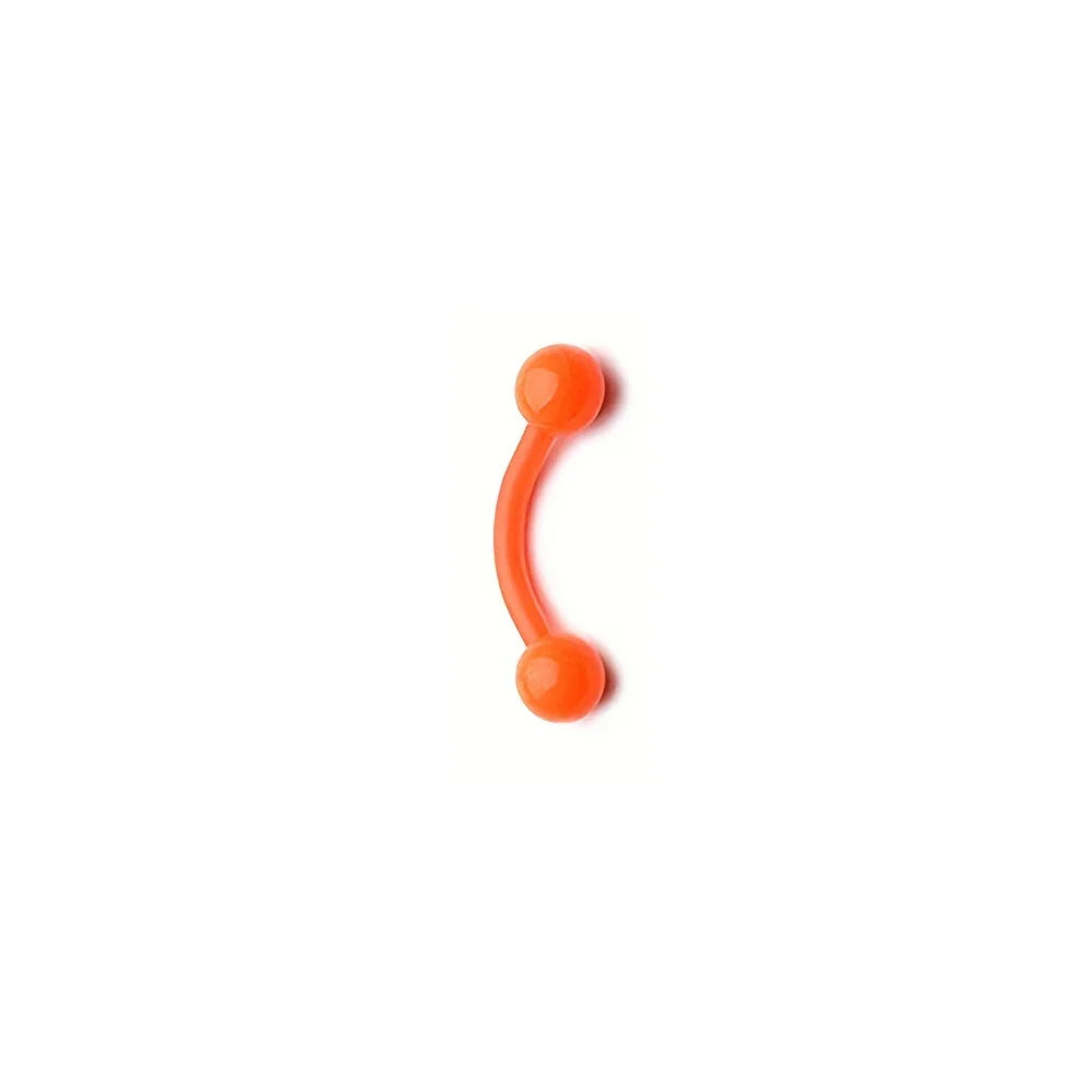 8mm Colorful Plastic Piercing Studs - Soft Lip, Nose & Cartilage Body Jewelry