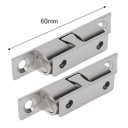 5/1pcs Furniture Door Ball Latch | Brass Double Roller Spring Ball Catch, Adjustable Tension Latch for Cabinets & Closets