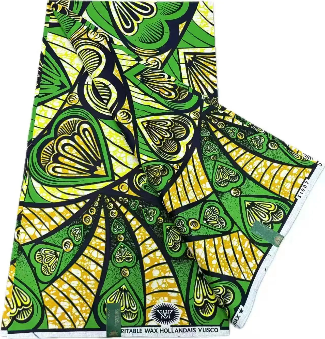 African Ankara Wax Print Fabric - 100% Cotton Batik Material for Sewing & Wholesale 6 Yards