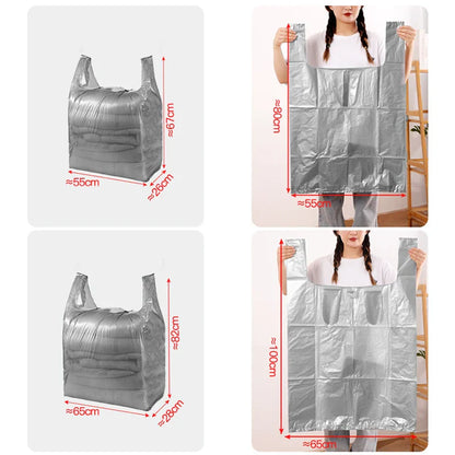 10PCS Large Plastic Storage Bags — Thick Moving & Organizer Bags for Clothes, Toys, Bedding, Duvets