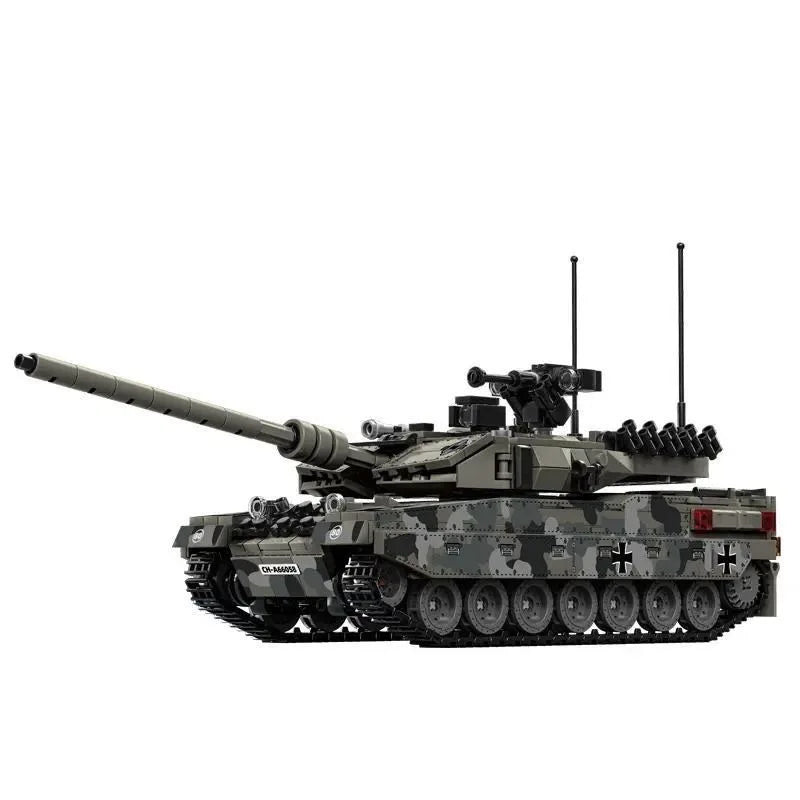 Military Tank Building Blocks Set - Leopard 2A7 Heavy Tank Model Bricks Toy for Boys, Adults & Christmas Gifts