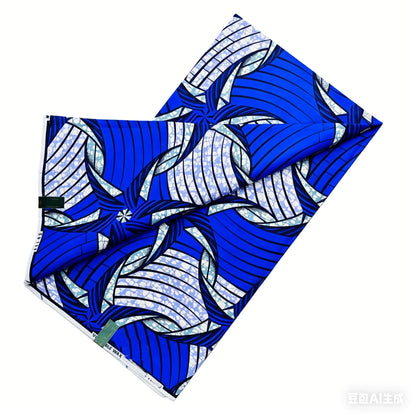 African Ankara Wax Print Fabric - 100% Cotton Batik Material for Sewing & Wholesale 6 Yards