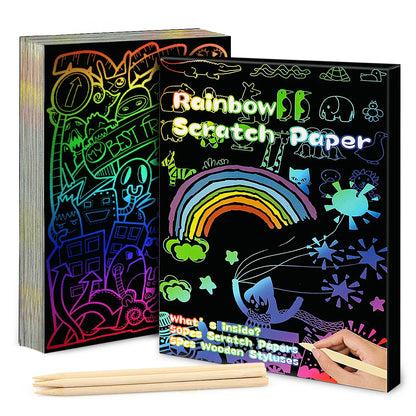 Dazzling Scratch Painting Kit – Parent-Child Interactive Handmade Art & Note Cards