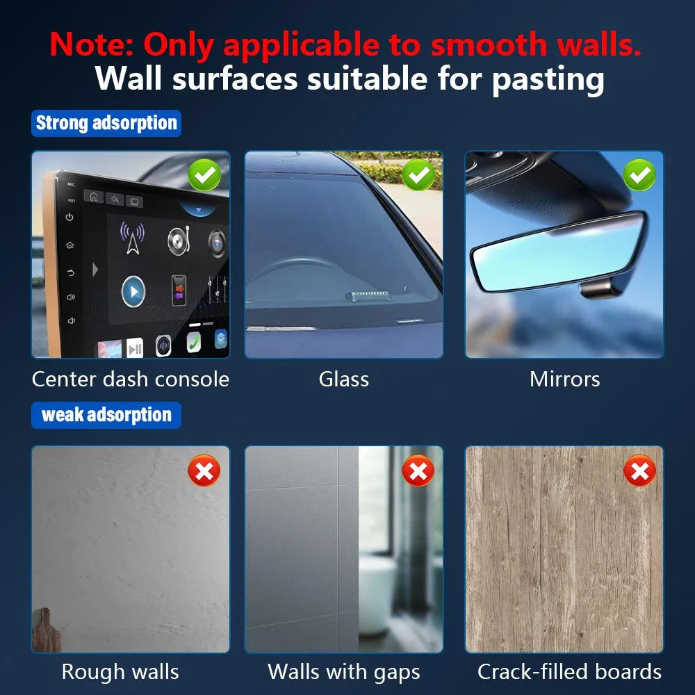 Car Phone Holder Magnetic Mount – 360° Rotating Strong Magnet Vacuum Adsorption for iPhone 12-16 Pro Max