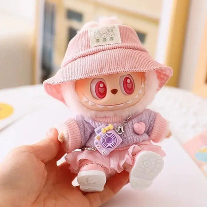 Labubu 15-17cm Pendant Sitting Baby Shark Bee Dinosaur Cute Doll Accessories & Decoration Clothes