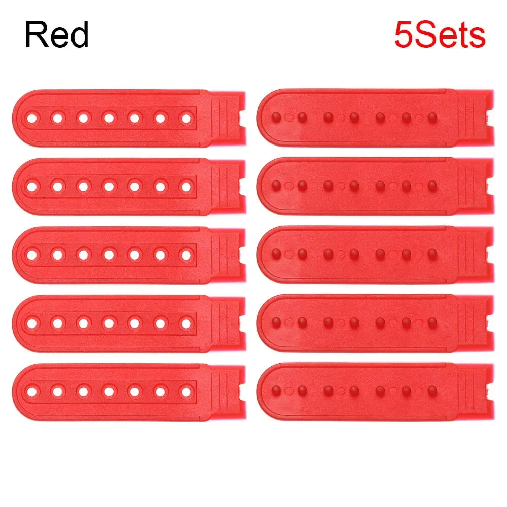 5 Sets Snapback Strap Replacement - 7 Hole Colorful Hat Repair Buckle Clips for Baseball Cap Accessories