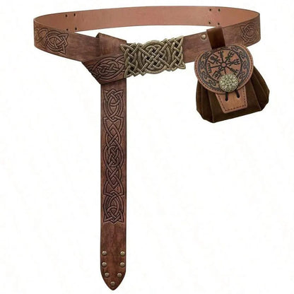 Steampunk PU Leather Fanny Pack for Men – Medieval Cosplay Waist Bag, Coin Purse, Hip Belt Bag