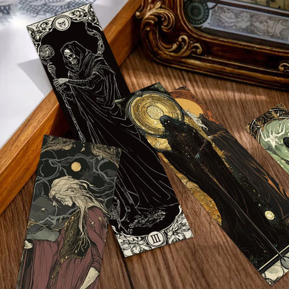 Gothic Dark Wizard Bookmarks 30/60PCS - Creative Decorative Reading Cards for Books & DIY Crafts