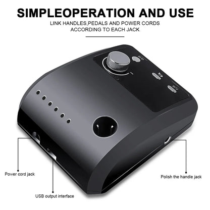 45000 RPM Electric Nail Drill Machine, Professional Metal Manicure Pen, HD Display Nail File & Sander for Nails