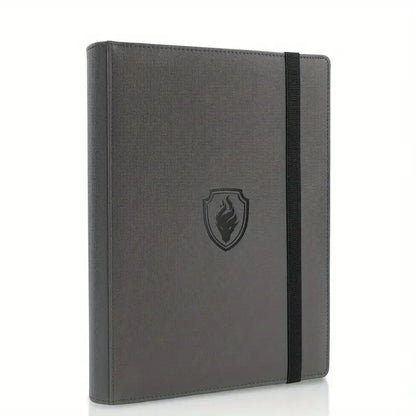 9-Pocket Card Binder – 360 Trading Card Holder Book with Premium PU Cover, Zip Binder for Cards, Durable Side Loading