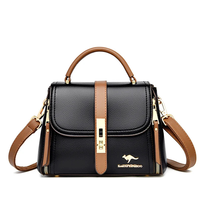 Genuine Leather Women’s Designer Handbag – Luxury Crossbody Messenger & Shoulder Tote Bag