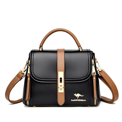 Genuine Leather Women’s Designer Handbag – Luxury Crossbody Messenger & Shoulder Tote Bag