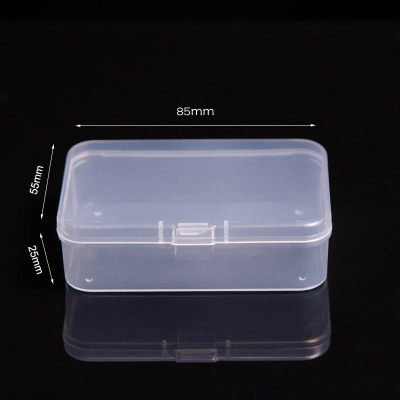 Mini Rectangular Plastic Storage Box – Translucent, Dustproof Jewelry & Small Item Container