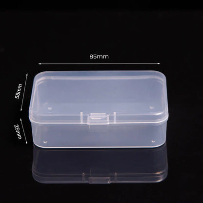 Mini Rectangular Plastic Storage Box – Translucent, Dustproof Jewelry & Small Item Container