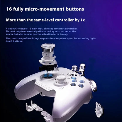 Bigbigwon Rainbow3 Wireless Game Controller Charging Base – RGB Magnetic Dock for PC Gaming