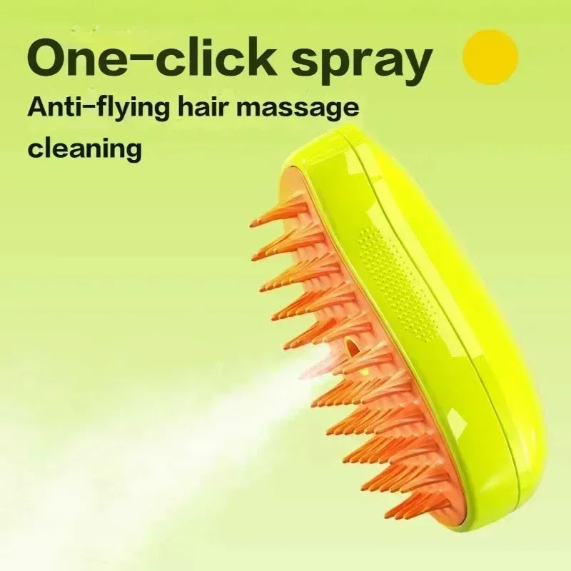 3 in 1 Electric Pet Grooming Tool - Cat and Dog Steamy Brush, Steam Brush, and Electric Sprayer for Massage and Shedding