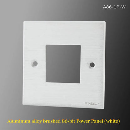 86 Panel Power Box Module - D Type 1/2/3/4 Hole Brushed Matte Blank Plate for XLR HDMI USB BNC VGA RJ45 Connections
