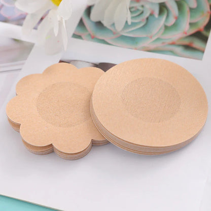 100PC Disposable Cloth Nipple Covers – Invisible Bra Pasties, Breast Petals & Chest Stickers for Women