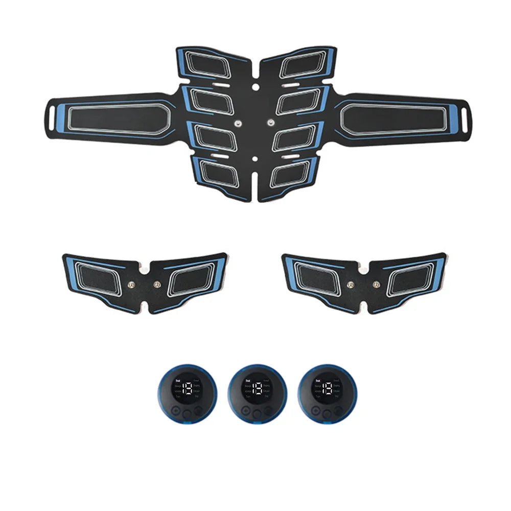 USB Rechargeable Abdominal Muscle Trainer - Portable Electronic EMS Massage Fitness Belt for Core Workout Exercise Training